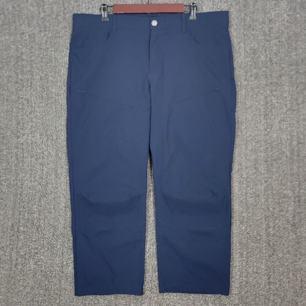 Ozark Trail Hiking Pant Men 38x24 Blue Straight Leg Nylon Blend Articulated Knee
